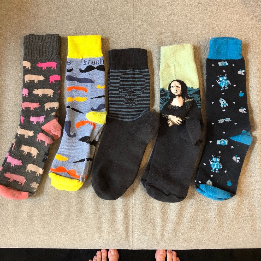 5 Pairs of Mens Assorted Socks